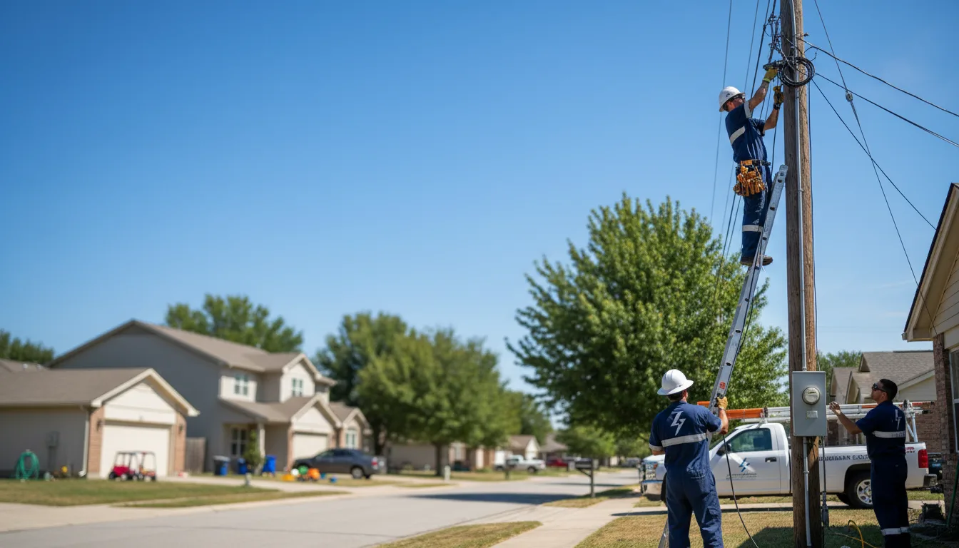 Residential electrician providing installation services in Gillsville, GA